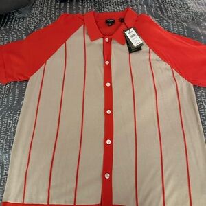 NWT TODD SNYDER SWEATER ORANGE AND BEIGE XXL